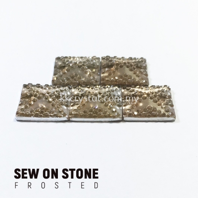 Sew On Stone, Frosted Print, 01# Square, 14x14mm, Color 81#, 5pcs/pack (BUY 1 GET 1 FREE)