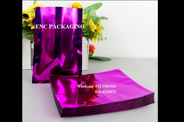 Purple foil bag (90mm x 130mm)