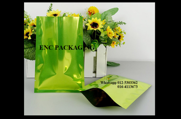 Green foil bag (100mm x 150mm) 