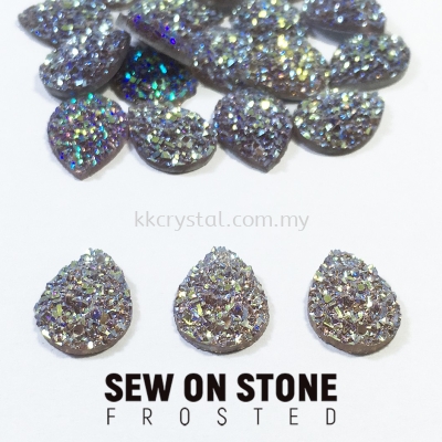 Sew On Stone, Frosted, Code 04# Teardrop, 10x14mm, 008# Violet2x, 20pcs/pack (BUY 1 GET 1 FREE)