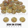 Sew On Stone, Frosted, Code 03# Round, 10mm, 004# Light Topaz2x, 25pcs/pack (BUY 1 GET 1 FREE) Sew On Stone, Frosted Sew On