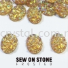 Sew On Stone, Frosted, Code 01# Oval, 8*10mm, 012# Topaz 2X, 25pcs/pack (BUY 1 GET 1 FREE) Sew On Stone, Frosted Sew On