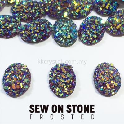 Sew On Stone, Frosted, Code 01# Oval, 8*10mm, 015# Amethyst 2X, 25pcs/pack (BUY 1 GET 1 FREE)