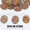 Sew On Stone, Frosted, Code 01# Oval, 8*10mm, 007# Light Rose 2X, 25pcs/pack (BUY 1 GET 1 FREE) Sew On Stone, Frosted Sew On