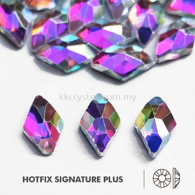 Signature PLUS, Special Shape, Code 811# Rhombus Flat Back, 6x10mm, Crystal AB, 144pcs/pkt