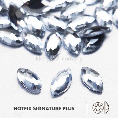 Signature PLUS, Special Shape, Code 814# Flat Navette Flat Back, 4x8mm, Crystal, 144pcs/pkt