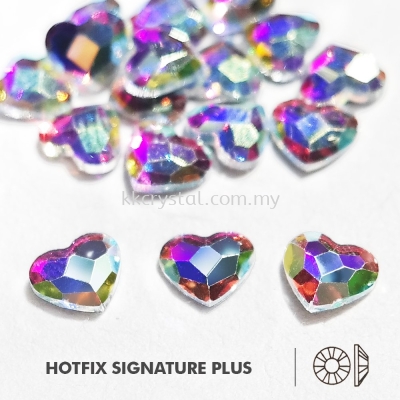 Signature PLUS, Special Shape, Code 816# Heart Flat Back, 6mm, Crystal AB, 144pcs/pkt