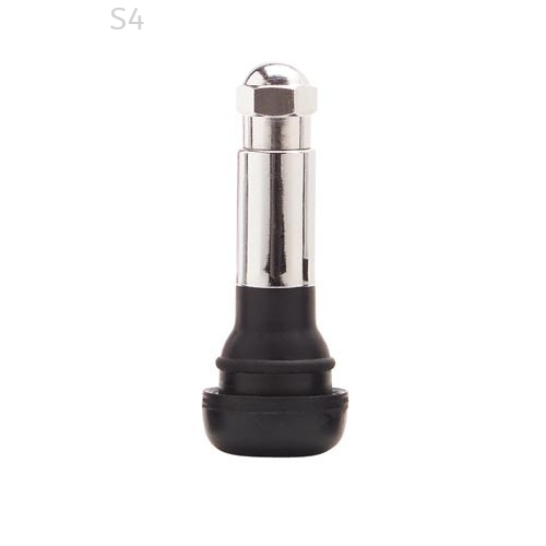 1.50in. Rubber Tubeless Snap-In Valve with Chrome Sleeve .453in. Rim Hole