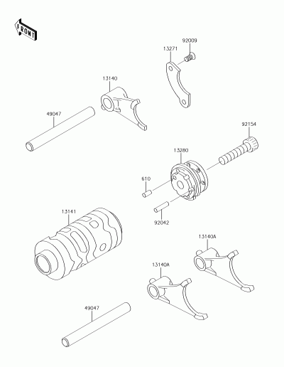 GEAR CHANGE DRUM/SHIFT FORK(S)