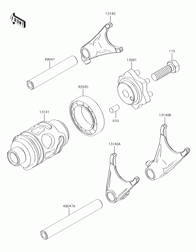 GEAR CHANGE DRUM/SHIFT FORK(S)