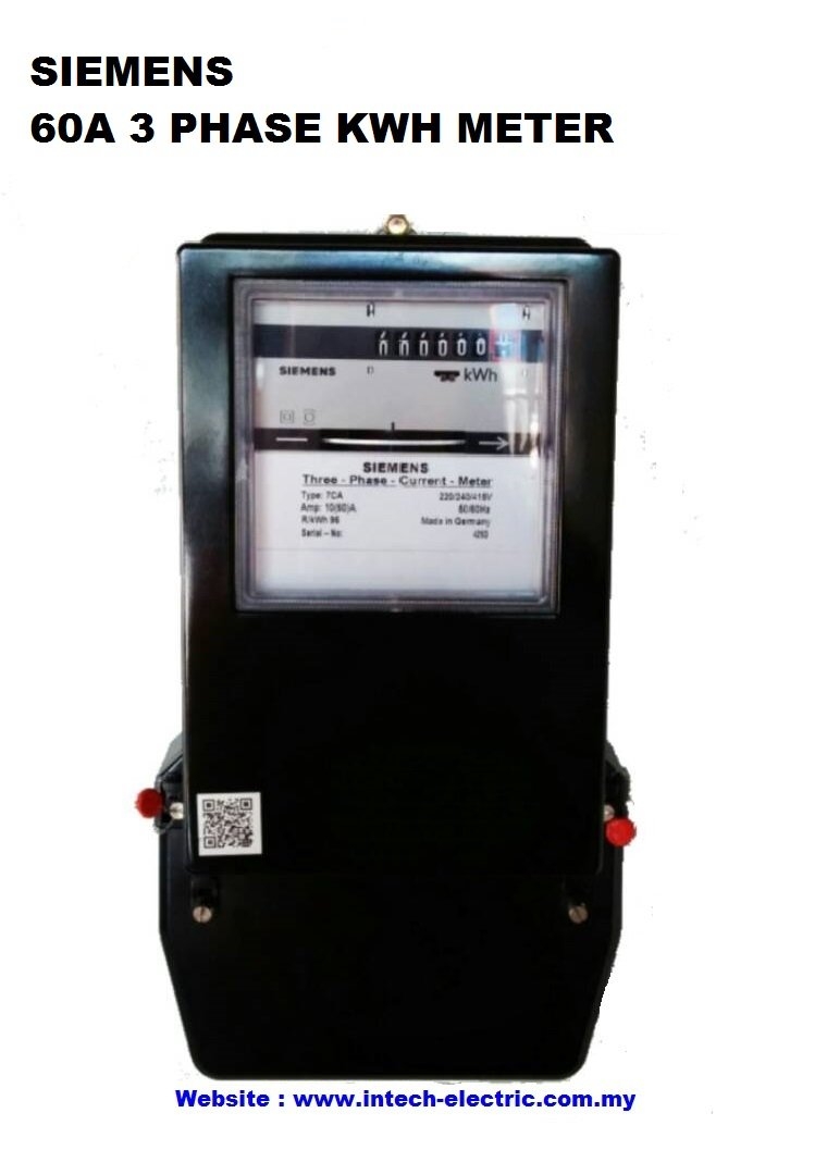 60A 3 PHASE KWH METER Siemens  Kwh Meter