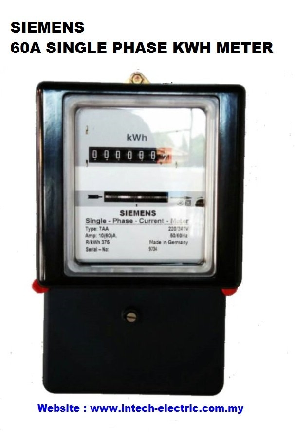 60A SINGLE PHASE KWH METER Siemens  Kwh Meter