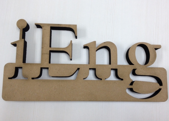 Signage Word Laser Cutting