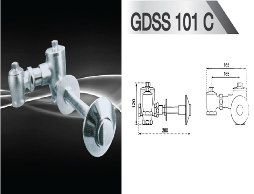 WC Flush Valve - Concealed Type