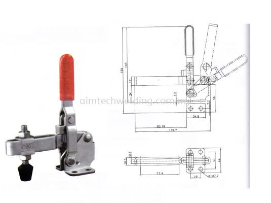 GH12130 VERTICAL HANDLE TOGGLE CLAMP