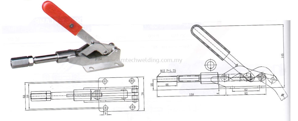 GH303 - EM PUSH/PULL HANDLE TOGGLE CLAMP