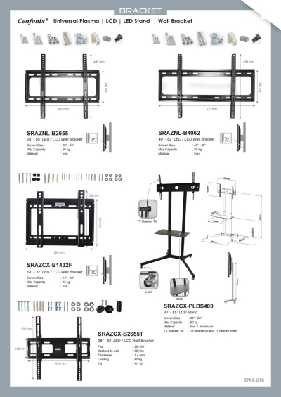 Bracket, Rack & Table