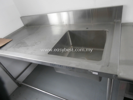 S/S SINGLE BOWL SINK TABLE  DIM:60"x30."x33"