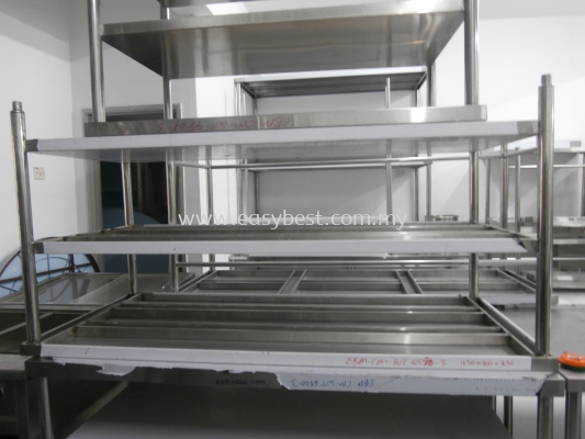 S/S 3 TIER WORKTABLE  DIM:65"X28"X33"