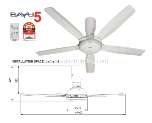 F-M14D5-WT 140CM (56 INCH)  WHITE