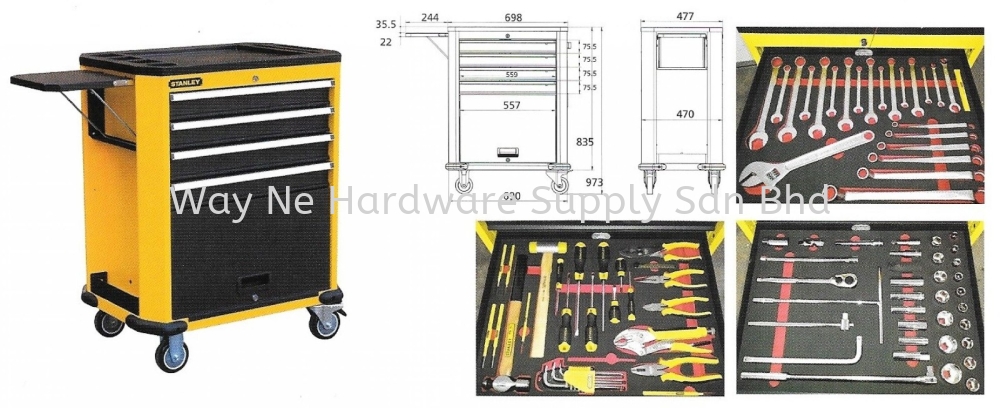 Stanley Roller Cabinet Model 99 069 Accessories 135 Pcs