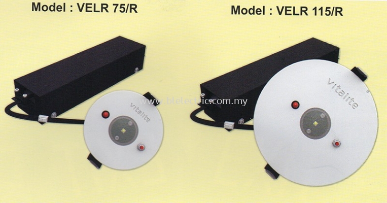 LED Emergency Light-Round Recessed Type-VELR 75/R & VELR 115/R