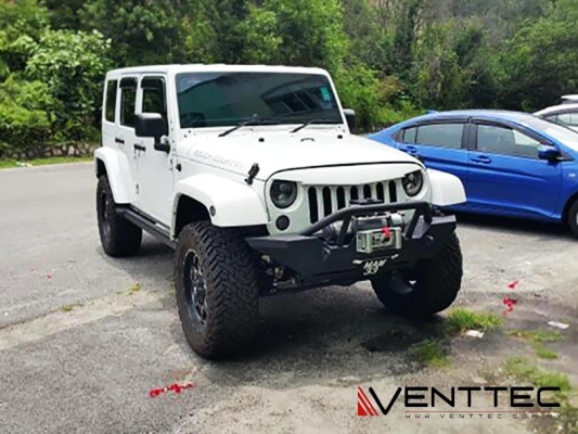 JEEP WRANGLER / SAHARA (JK) 2007 - 2017 = VENTTEC DOOR VISOR 