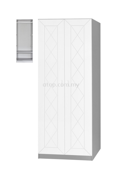 Wardrobe 2 Door WD223-1 (WH)