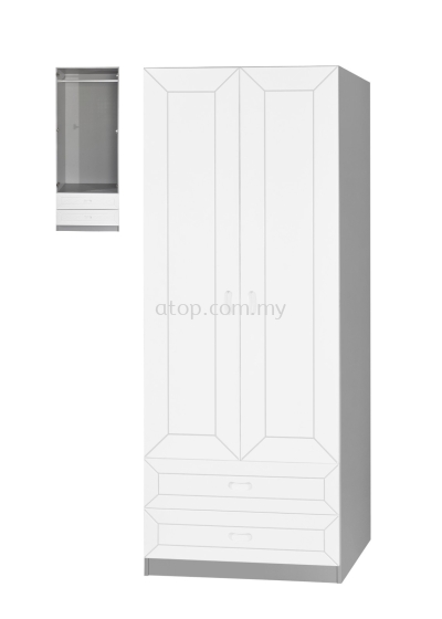 Wardrobe 2+2 Door WD224-2 (WH)