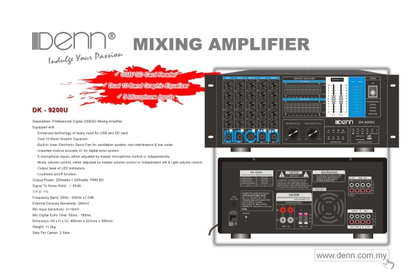 Karaoke Mixing Amplifier