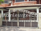 Stainless Steel Swing Gate with Aluminium Wood Stainless Steel Swing Gate with Aluminium Wood Stainless Steel Gate