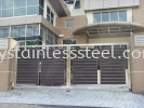 Stainless Steel Swing Gate with Aluminium Wood Stainless Steel Swing Gate with Aluminium Wood Stainless Steel Gate