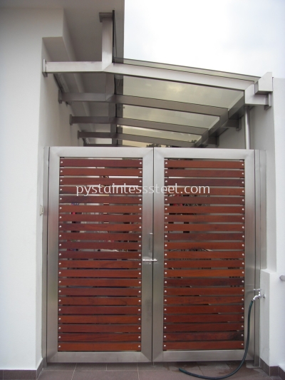 Stainless Steel with Aluminium Wood Swing Door