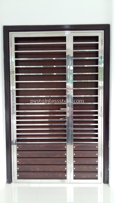 Stainless Steel with Aluminium Wood Swing Door