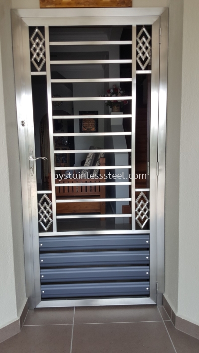 Stainless Steel with Aluminium Wood Door Grille