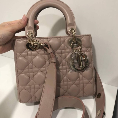 Brand New Lady Dior Small with Badges Strap