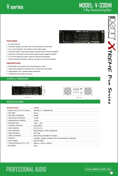 3 Way Powered Amplifier