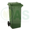 Mobile Garbage Green Bin 120L General Bins Bins and Receptacles