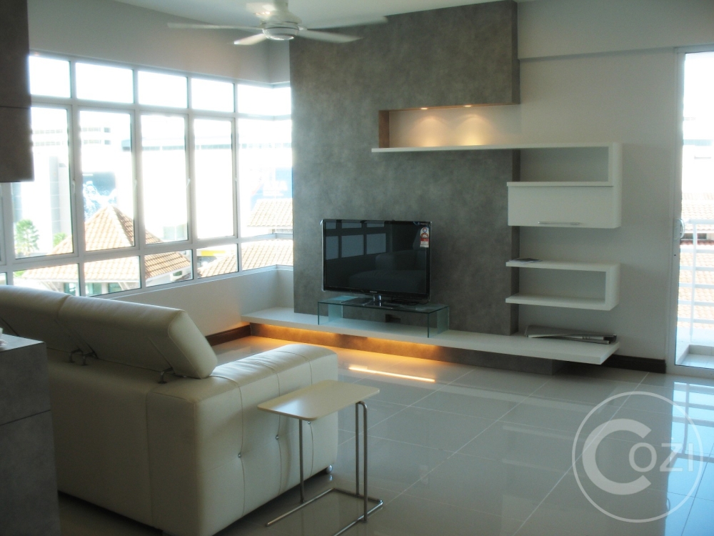 Living Hall Design At Condo Penang Living Room Interior
