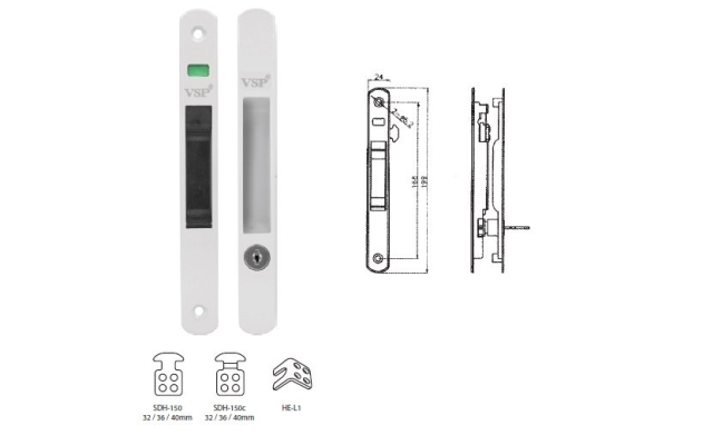 HE-6D  Sliding Door Lock