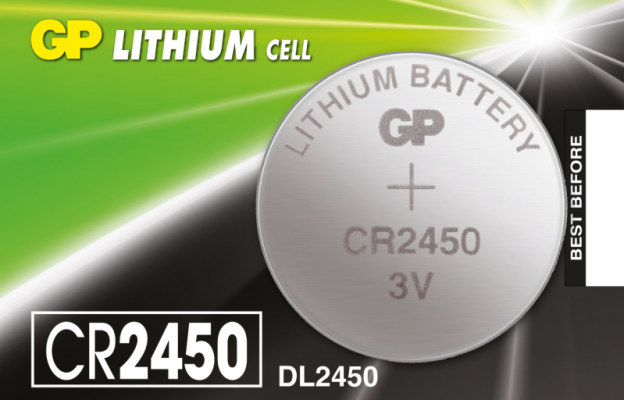 GP LITHIUM COINS CELLS BATTERY ,3V CR2450-7C5