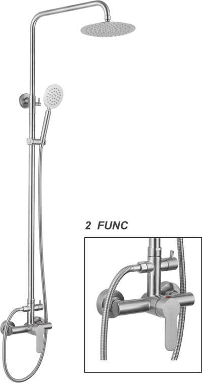 SLINE SH2-007 2-Function SUS 304 Stainless Steel Rain Shower (Set) - 00902C