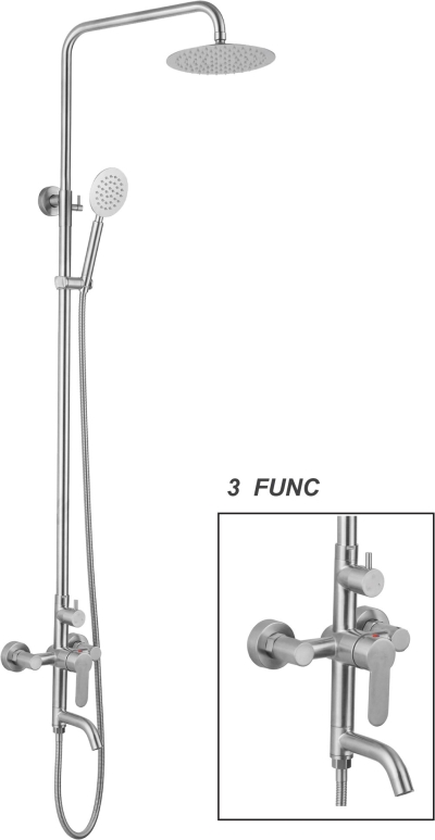 SLINE SH3-005 3-Function SUS 304 Stainless Steel Rain Shower Set - 00902A