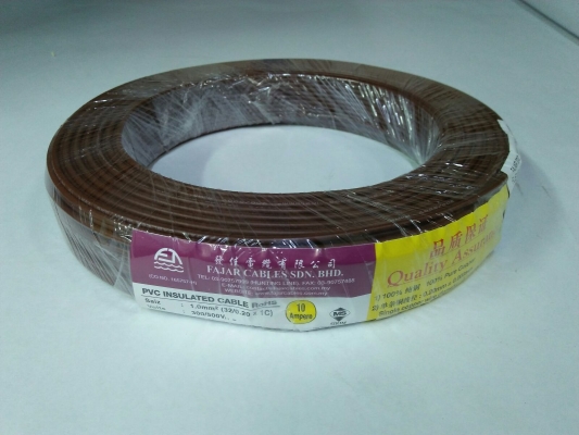 Fajar 32/0.20mm1.0mmx 1 Core Flexible Control WireBrown100meter