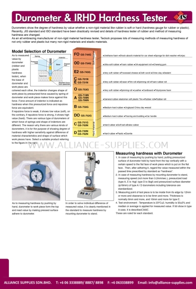 Teclock Durometer/ IRHD Hardness Tester