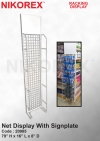 20985-Net Display With Signplate Racking CUSTOM MADE