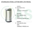 STAINLESS STEEL LITTER BIN C/W PEDAL  Tong Sampah Keluli Tahan Karat Tong Sampah 