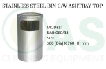 STAINLESS STEEL BIN C/W ASHTRAY TOP Stainless Steel Bins and Receptacles