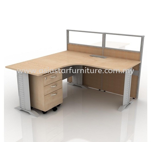 CLUSTER OF 1 OFFICE PARTITION WORKSTATION 26 - Partition Workstation Kepong | Partition Workstation Serdang | Partition Workstation Balakong | Partition Workstation Mahkota Cheras