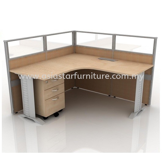 CLUSTER OF 1 OFFICE PARTITION WORKSTATION 27 - Partition Workstation Puchong | Partition Workstation Sunway | Partition Workstation Subang | Partition Workstation Shah Alam
